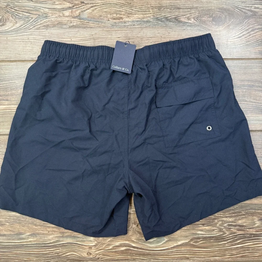 Collars & Co Mens Size XL Swim Trunks Navy‎ Negroni Social Club Cocktail NEW